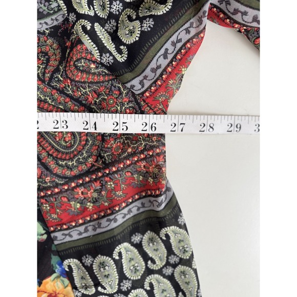 Umgee Kimono Duster Floral Boho Jacket S/M Mixed Paisley Patchwork Boho Festival - Picture 9 of 9